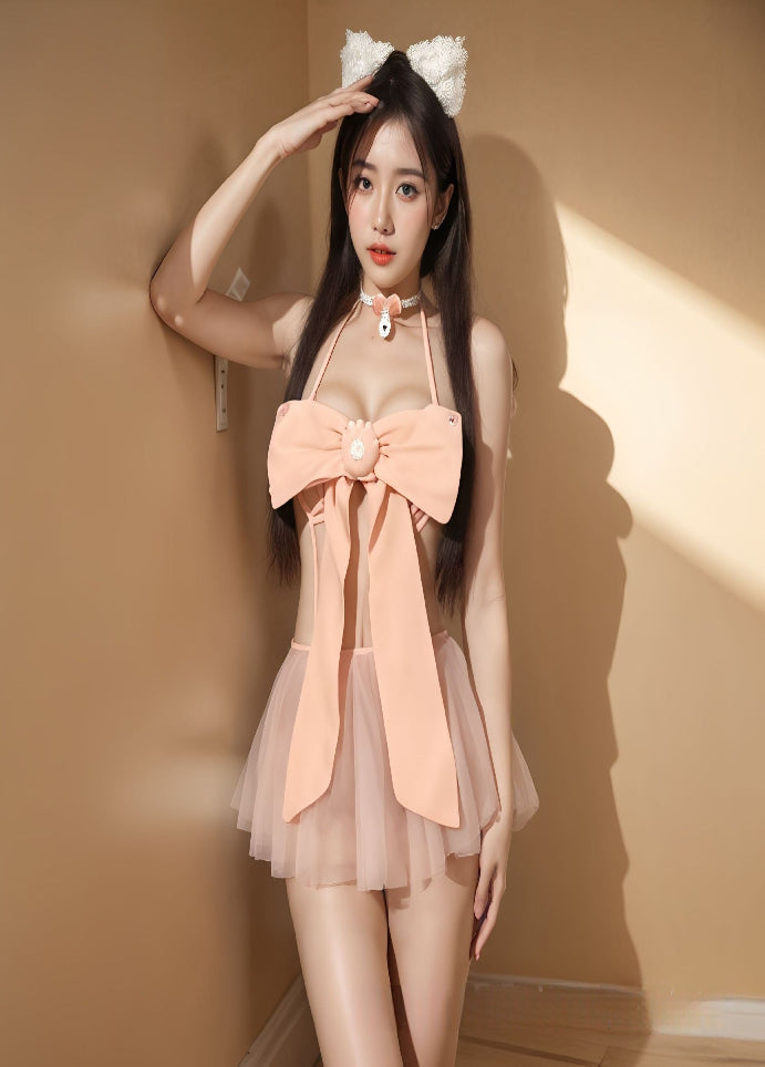 Oversize Pink bow Fantasy Set with Choker